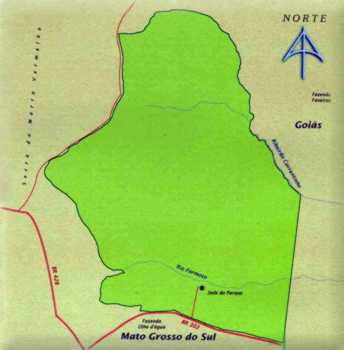 Mapa do Parque Nacional das Emas