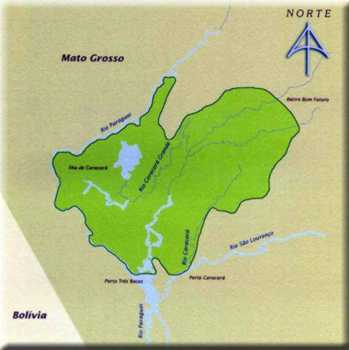 Mapa do Parque Nacional do Pantanal Matogrossense